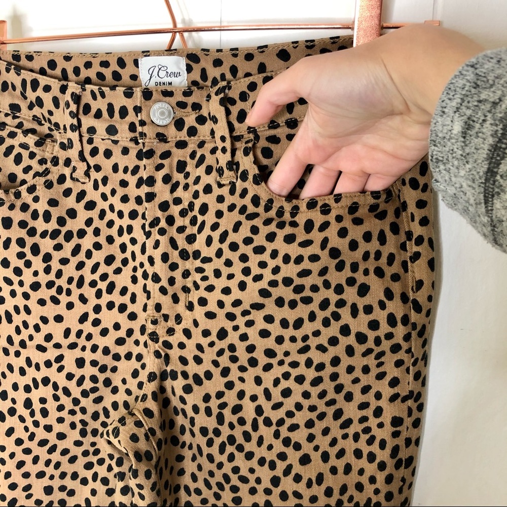 J Crew 9” High Rise Toothpick Jean Leopard Print - Picture 5 of 8